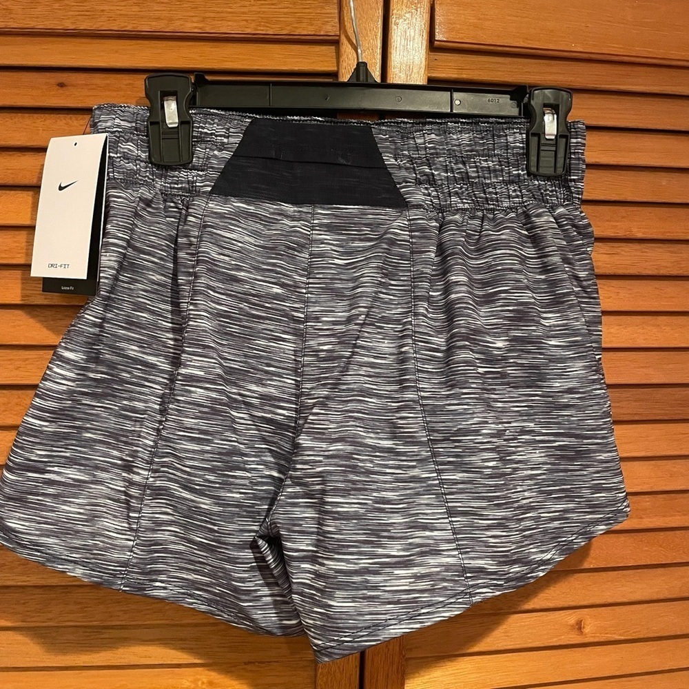 Nike Women’s One Dri-Fit Mid-Rise 3” Navy Blue Brief Lined Shorts Sz S NWT - Picture 5 of 7